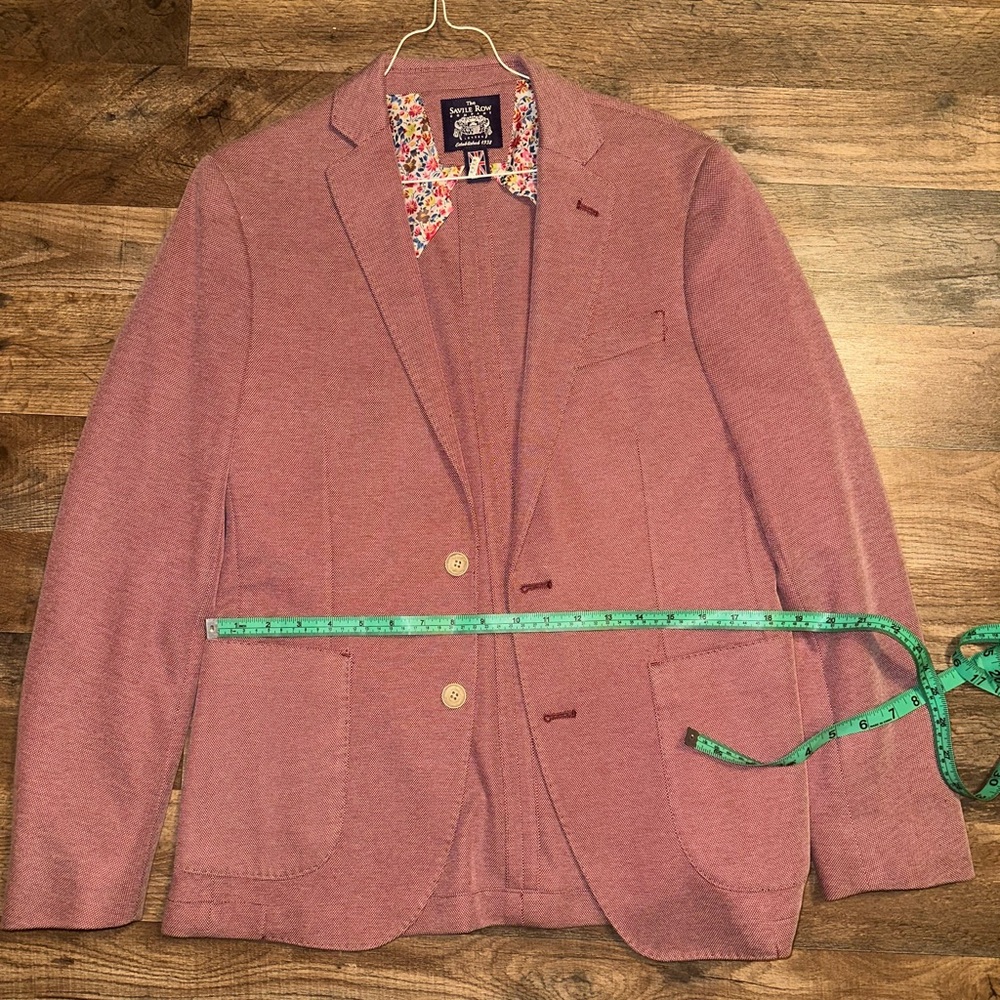 Savile Row Red/Pink Blazer with Floral Lining